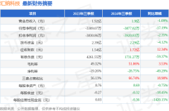 汇纳科技(300609)2024年三季报简析:净利润
